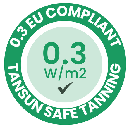 0.3 m/2 compliant lamps icon, 0.3/m2 compliant lamps icon, Tansun Sunbeds 0.3/m2 compliant lamps, Tansun Sunbeds 0.3/m2 compliant tubes