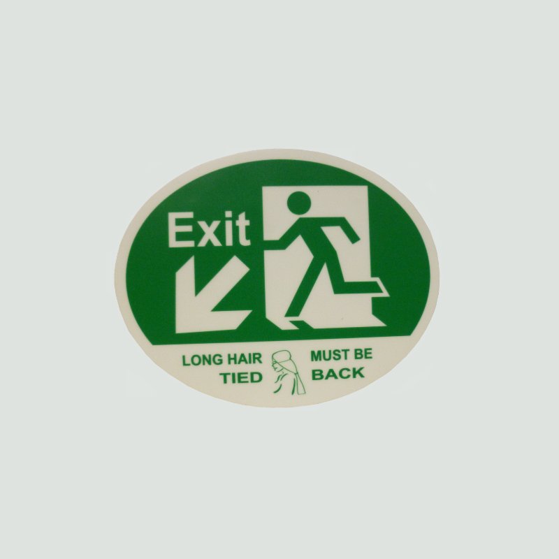 tansun sunbed exit sign, tansun tanning bed exit sign, sunbed signage, tanning bed signage