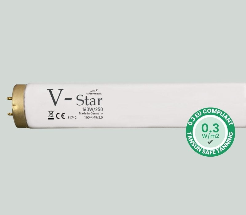 Tansun V-Star 160W/250 Sunbed Tubes – Pack of 10.