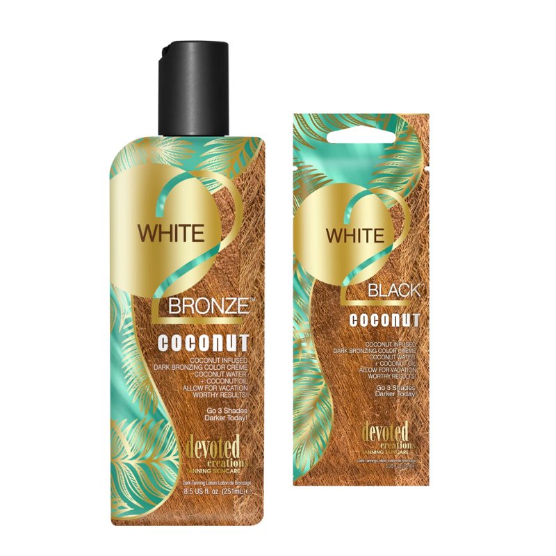 Devoted Creations White 2 Bronze Coconut Tanning Bronzer - Tansun Sunbeds - Bronzer
