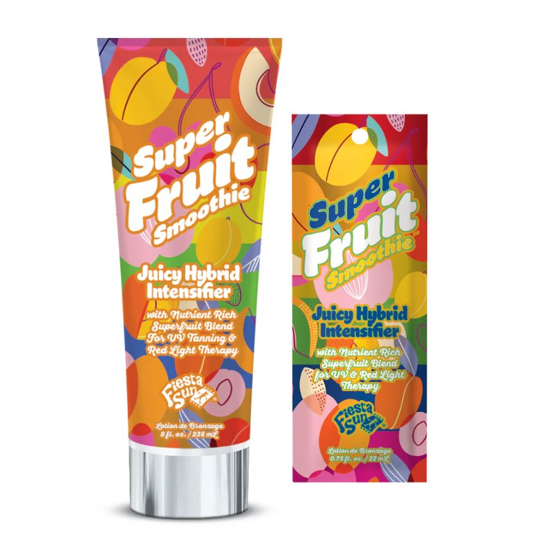 Fiesta Sun Super Fruit Smoothie Juicy Hybrid Intensifer Duo Bottle and Sachet