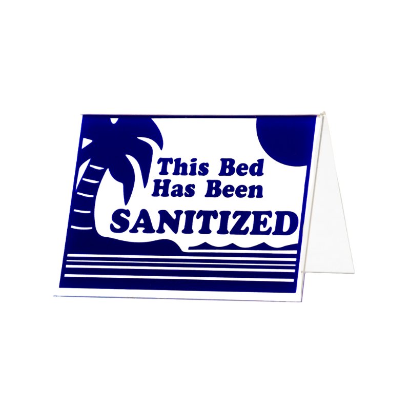 Acrylic Sunbed Sanitized Signs.