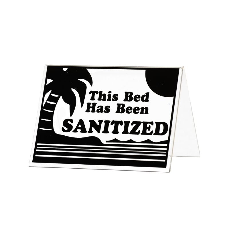 Acrylic Sunbed Sanitized Signs.