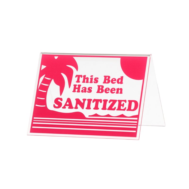 Acrylic Sunbed Sanitized Signs.