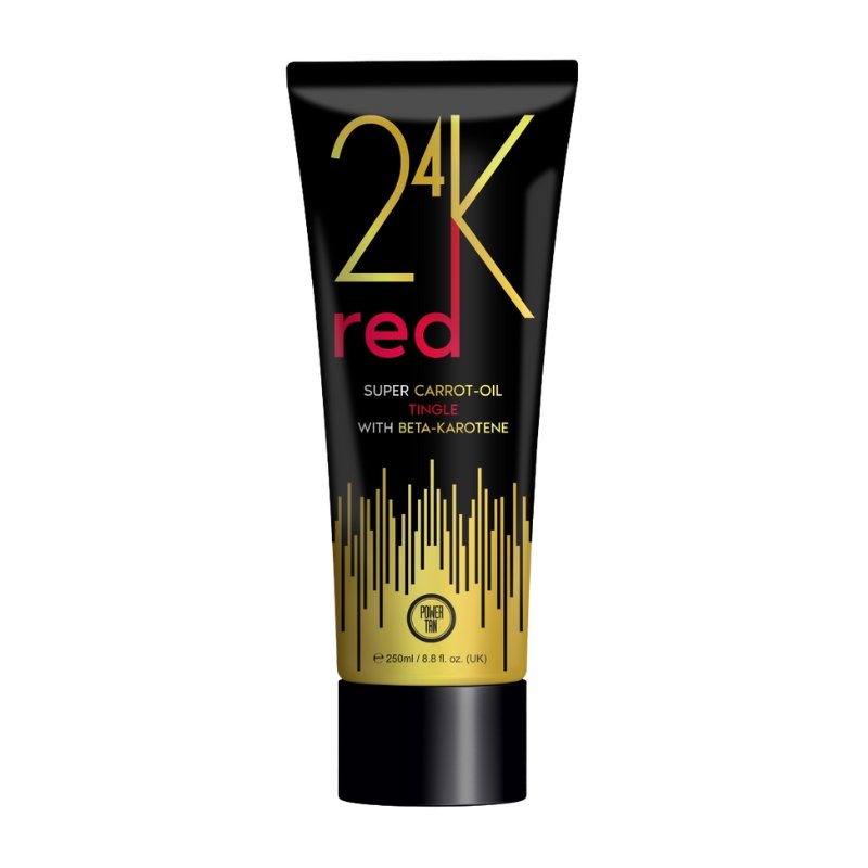 Power Tan 24K Red Super Carrot Oil – Triple Action Tingle Accelerator - Tansun Sunbeds - Tingle