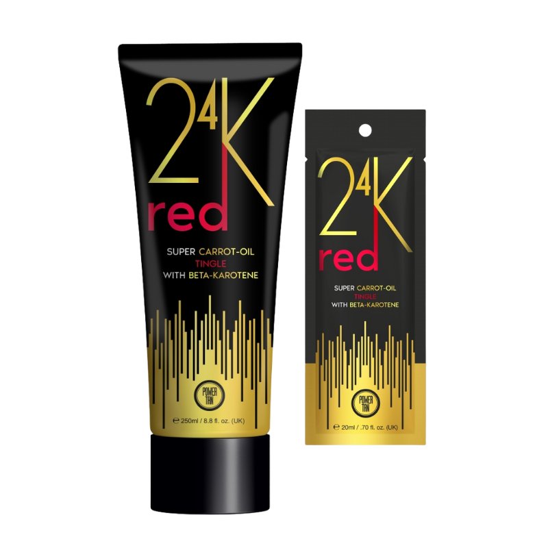 Power Tan 24K Red Super Carrot Oil – Triple Action Tingle Accelerator - Tansun Sunbeds - Tingle