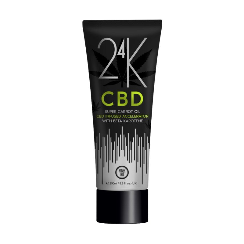 Power Tan 24K CBD Super Carrot Oil – CBD-Infused Tanning Accelerator - Tansun Sunbeds - Accelerator