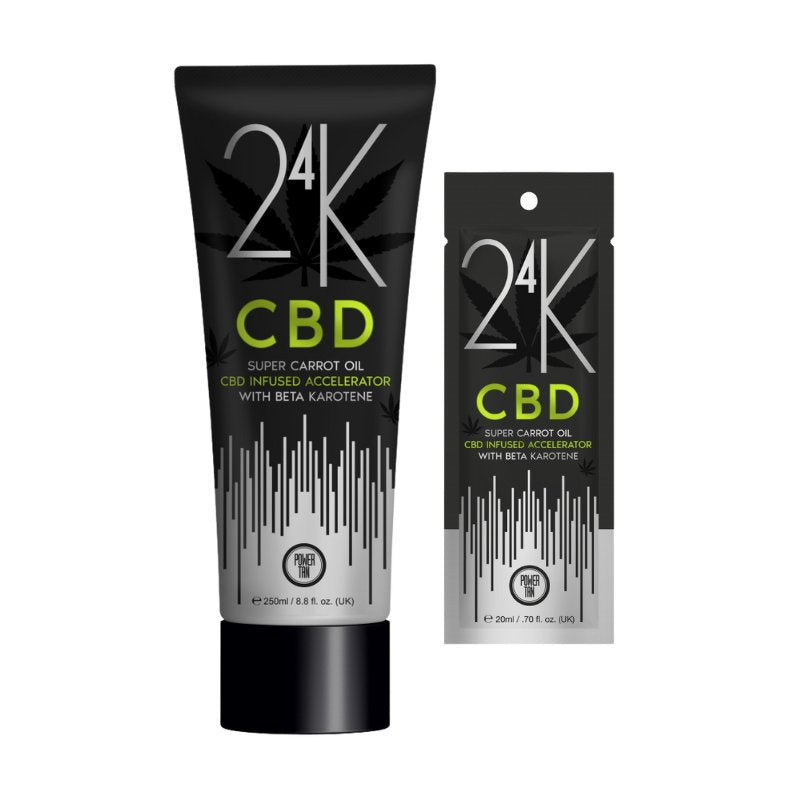 Power Tan 24K CBD Super Carrot Oil – CBD-Infused Tanning Accelerator - Tansun Sunbeds - Accelerator