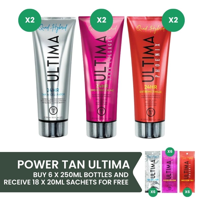 Power Tan Ultima Deal 2024 – 24-Piece Tanning Bundle - Tansun Sunbeds - Bundle