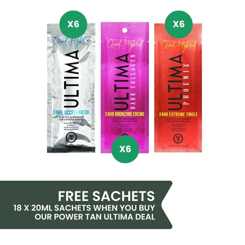 Power Tan Ultima Deal 2024 – 24-Piece Tanning Bundle - Tansun Sunbeds - Bundle