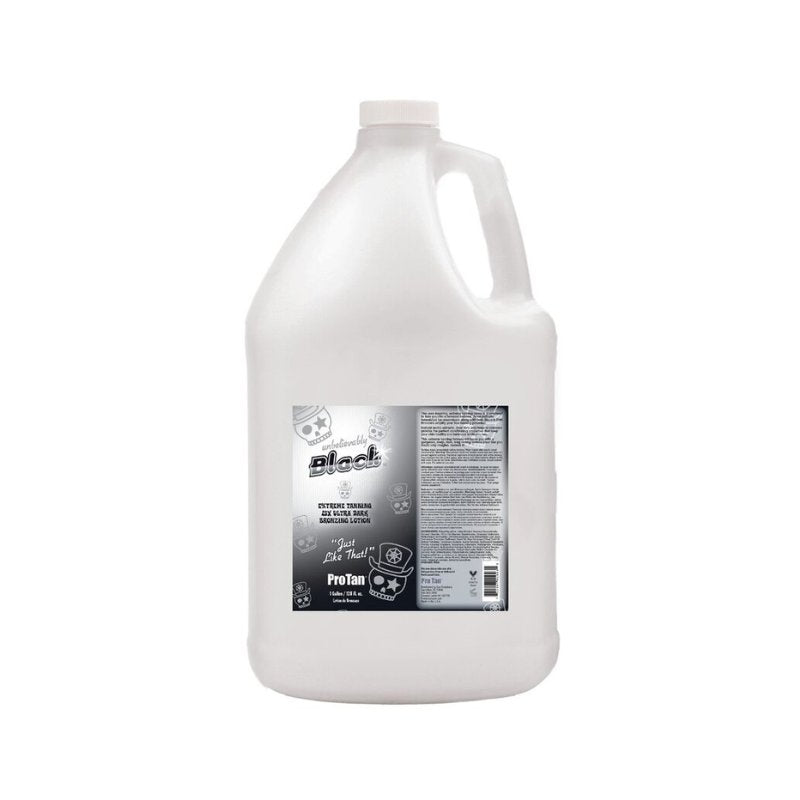 Pro Tan Unbelievably Black 1 US Gallon – 25X Ultra Dark Bronzing Lotion - Tansun Sunbeds - Accelerator