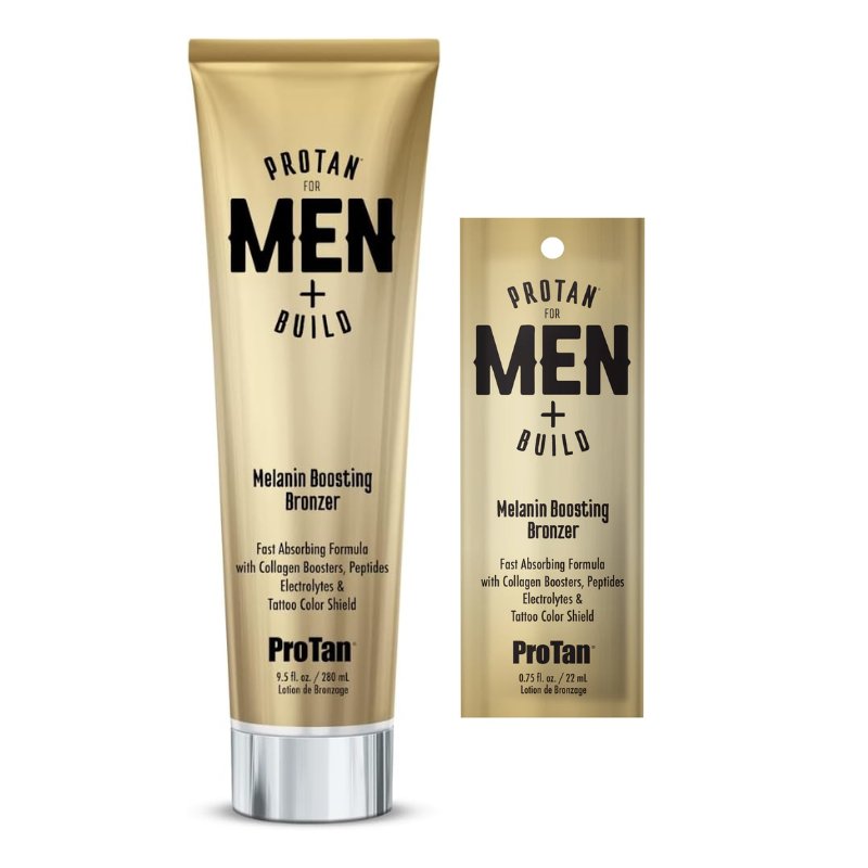 Pro Tan for Men + Build – Melanin Boosting Bronzer - Tansun Sunbeds - Bronzer