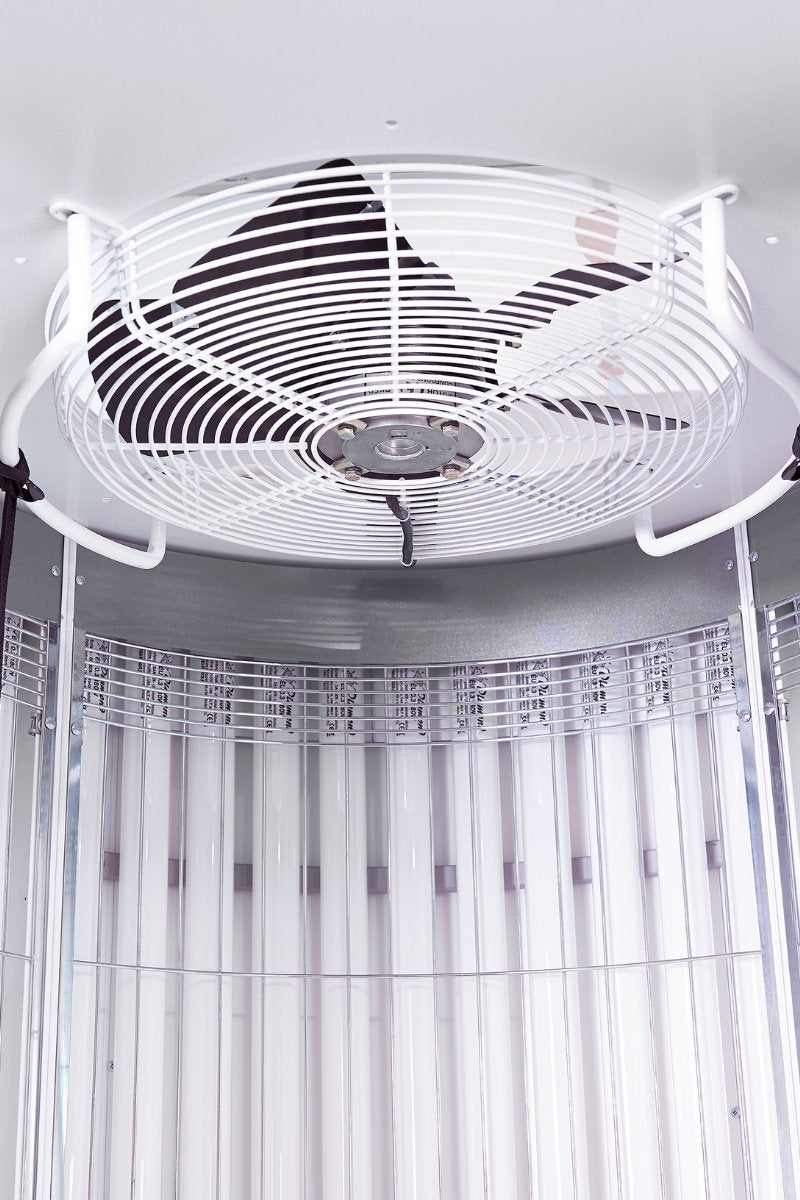 Tansun Symphony Ceiling Fan, Zoomed in shot to indicate spare parts for tansun sunbed