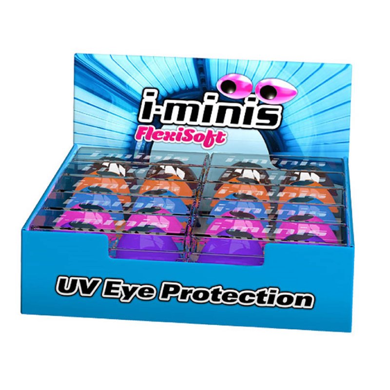 i-Minis Flexisoft Tanning Goggles – Bridgeless Design.